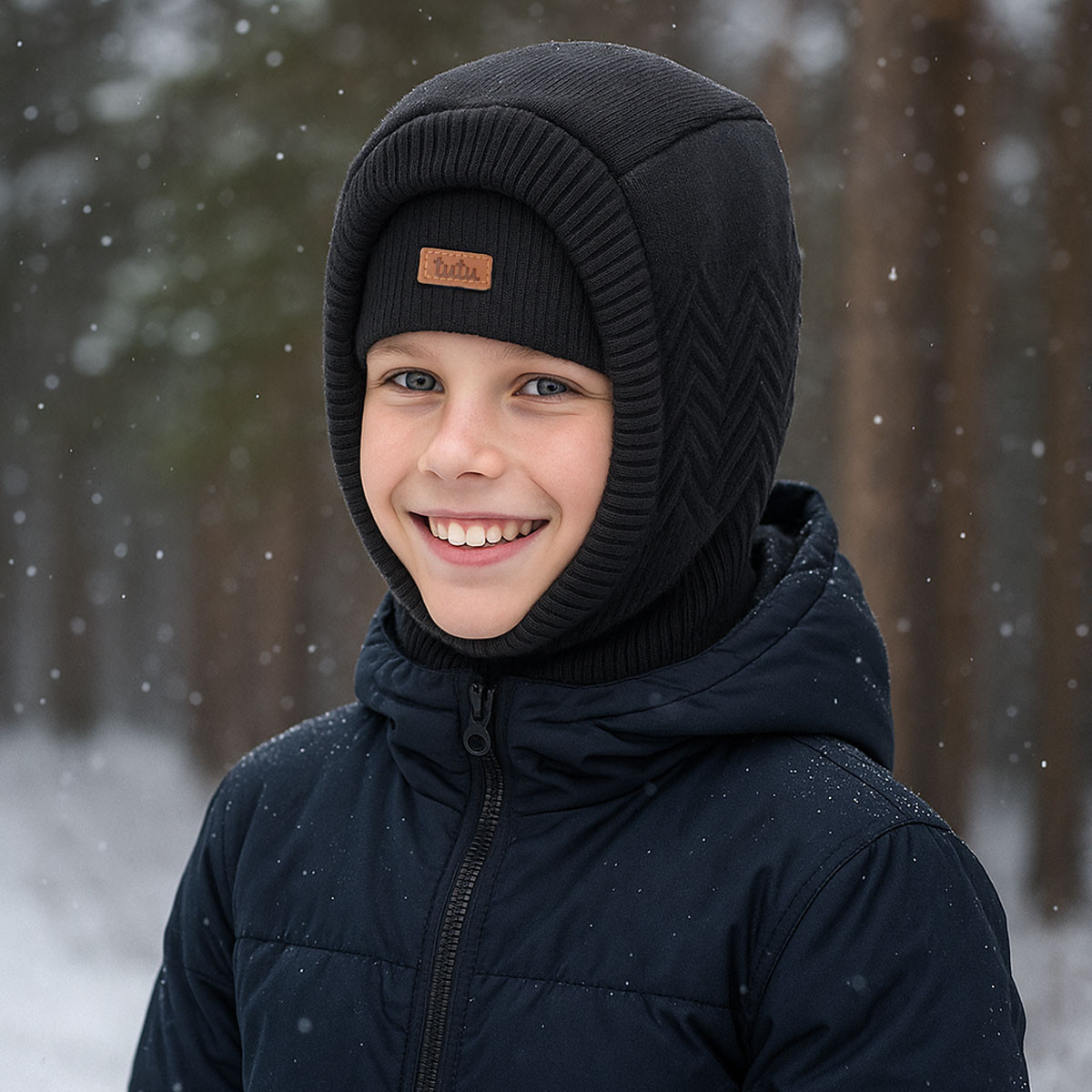 Зимова шапка-шолом tutu 3-007587 (50-54), фото 1