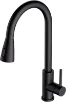 Змішувач для кухні Alveus Primrose 1148264 Carbon Одноважільний чорний матовий змішувач із висувним виливом