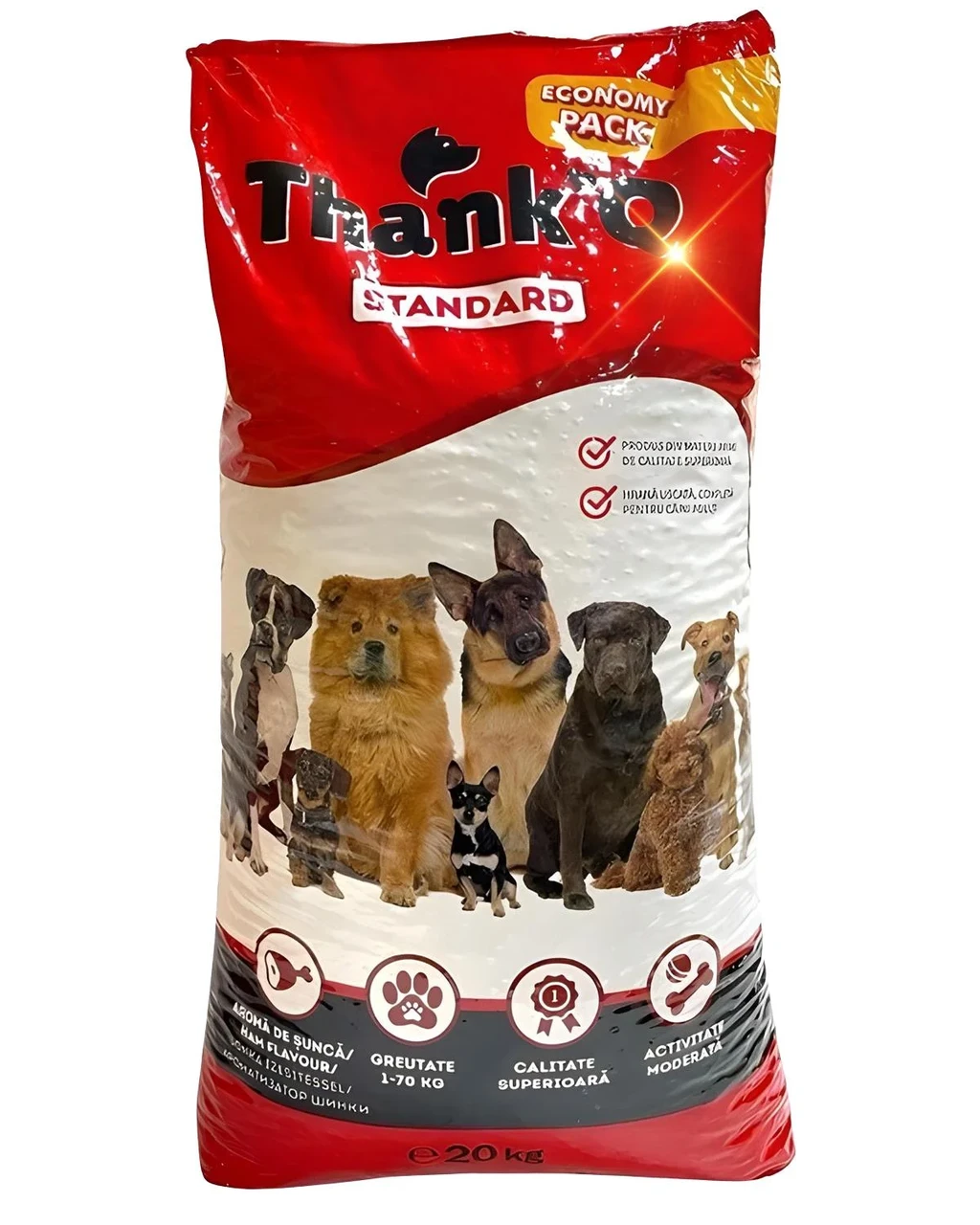 Сухий корм для дорослих собак Thank'Q Standart з шинкою 20 кг, фото 1