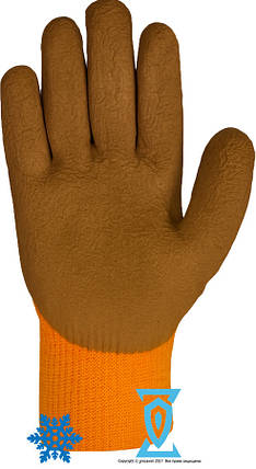 Рукавички робочі зимові покриті спіненим латексом "DERMAGRIP", фото 2