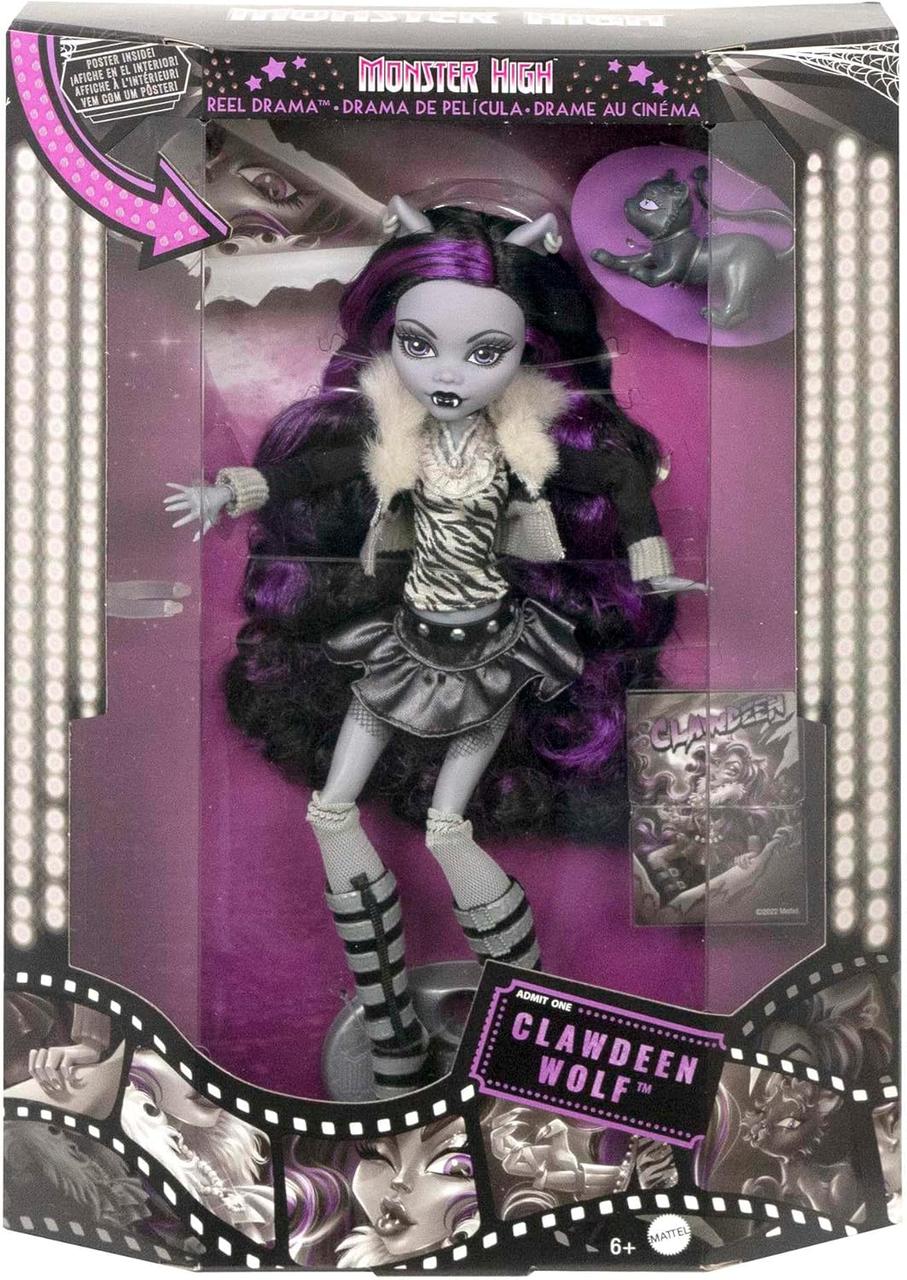 Лялька Монстер Хай Клодін Вульф Monster High Clawdeen Wolf Reel Drama 2025 HKN28 Mattel у стилі класичних хорорів, Міккі Маус