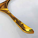 Пластикові плічки вішалки 38.5 см золоті з широким плечем 2.5 см для одягу упаковка 5 шт, фото 3