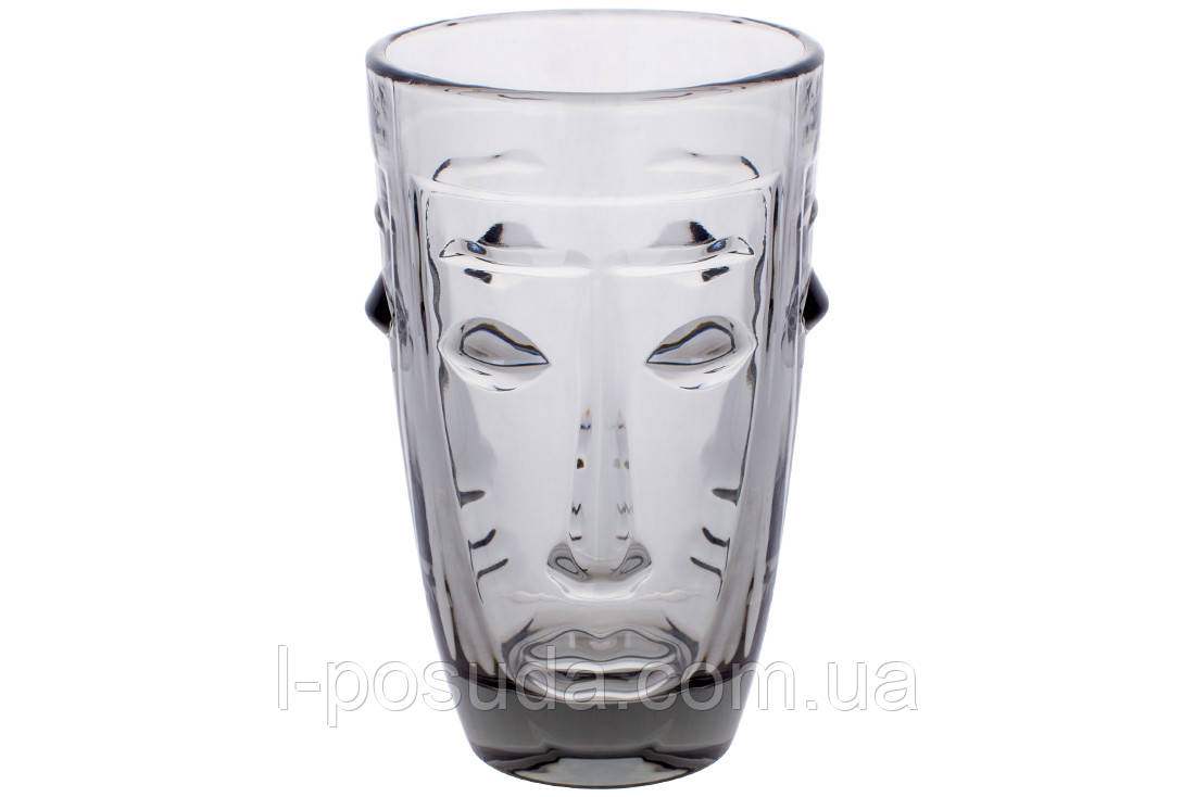 Стакан високий Face 330 мл сірий 6 шт упаковка, фото 1