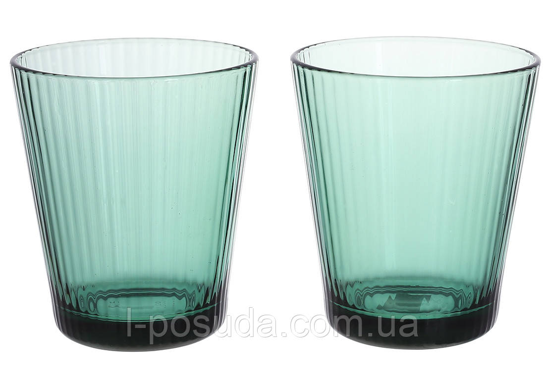 Стакани скляні зелені 330 мл 2 шт, фото 1