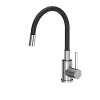 Кухонний змішувач Quadron 3323503BL Одноважільний змішувач із гнучким шлангом із неіржавкої сталі