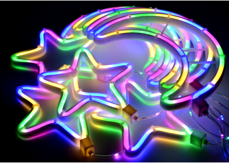 Xmas гірлянда мультиколірна місяць 5 зірка 4 3 м*0.7м, фото 1