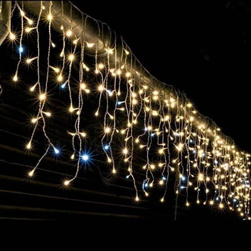 Xmas гірлянда LED 120 3.3Line Short curtain (Сосульки/Бахрома)WW-1 Теп.білий 5 м Ул.+соїд., фото 1