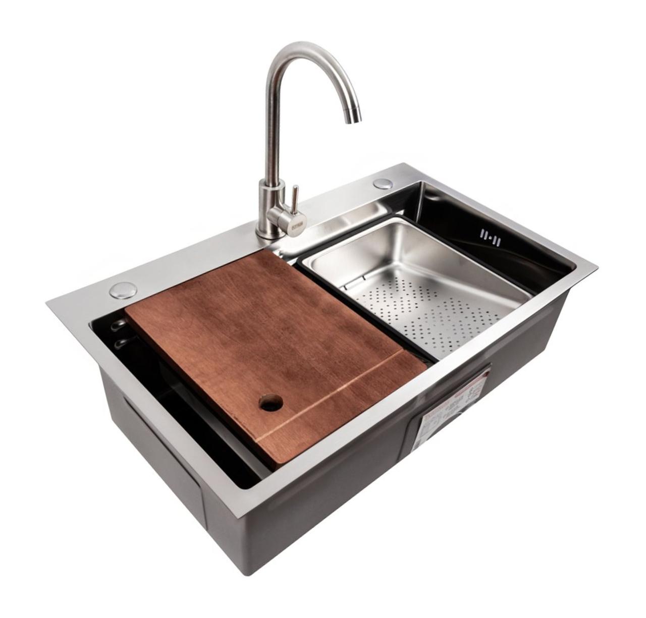 Кухонна мийка Valeso Handmade CM 75*46B Workstation з нержавіючої сталі