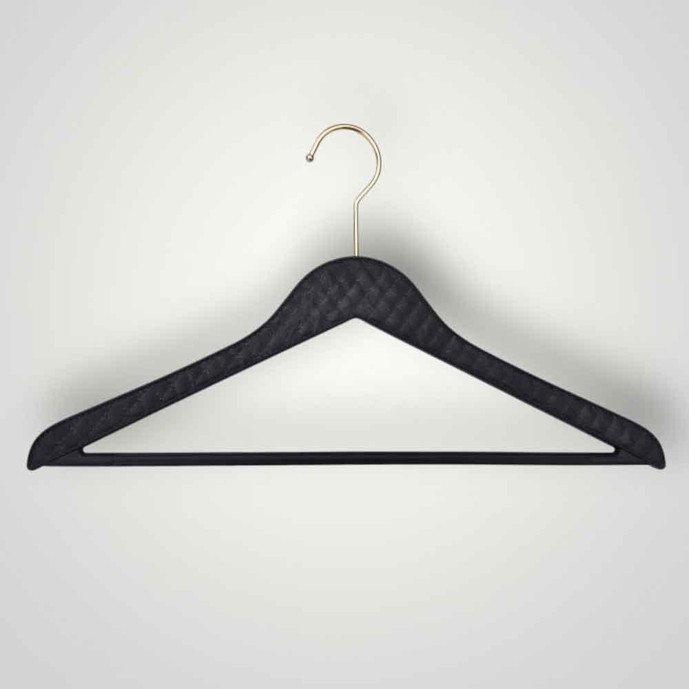 Плічки вішалки тремпеля 34 см чорні з поперечиною для одягу упаковка 5 шт, фото 1