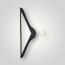 Плічки вішалки тремпеля 34 см чорні з поперечиною для одягу упаковка 5 шт, фото 4