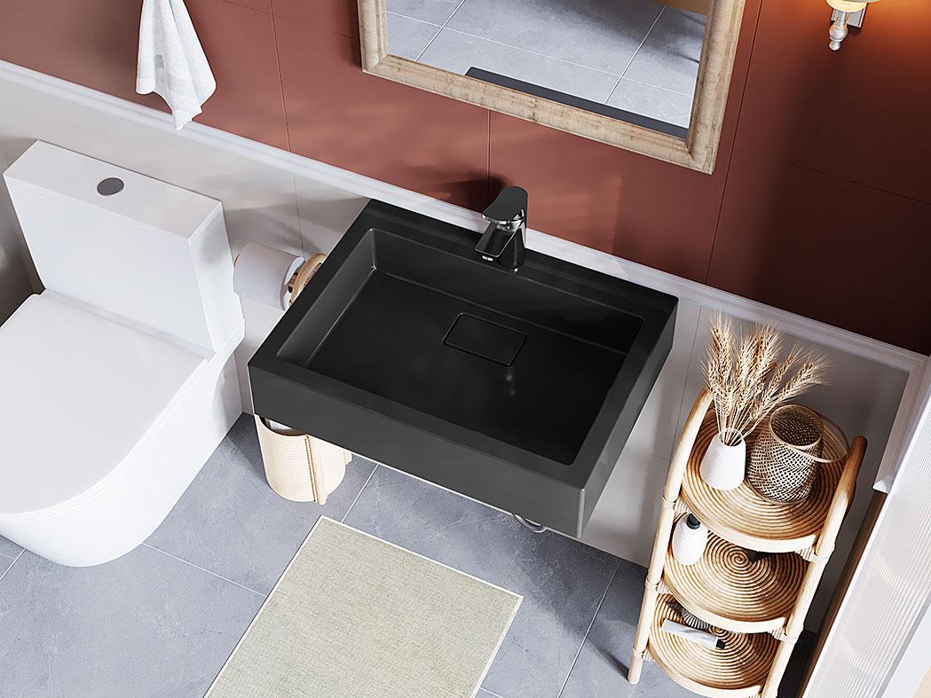 Раковина, Умивальник підвісний Luxor Verdo 60 Black