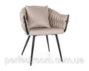 Стілець кухонний NUVO VELVET чорний каркас / світлий беж BL.30
