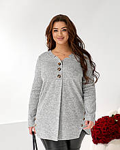 Стильна туніка з ангори софт Іріда світло-сіра  (52-70)
