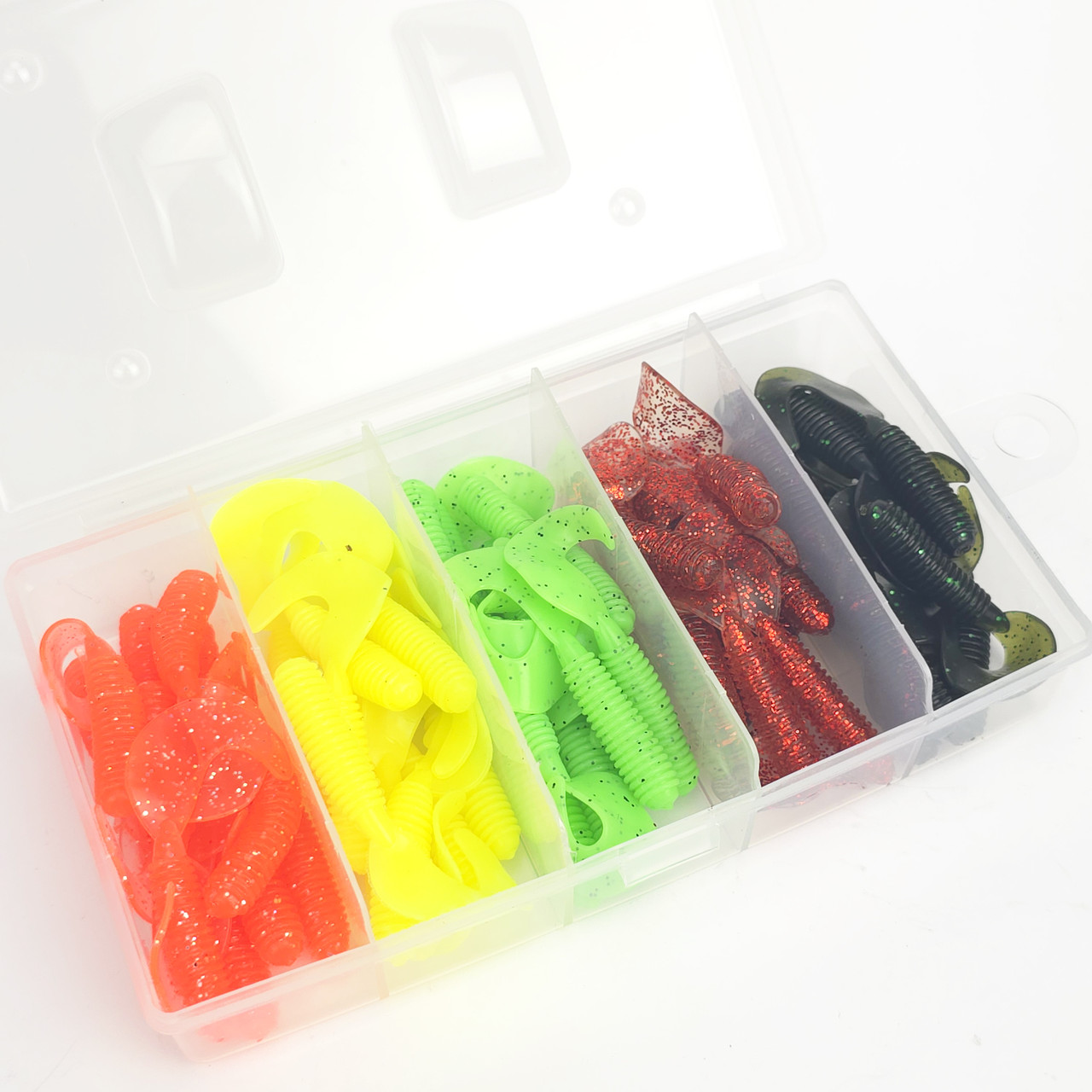 Набір силіконових приманок на щуку Stav Twister 2.8" силіконові приманки в наборі, твістер на щуку, фото 1