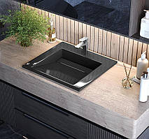 Умивальник, Раковина, накладний Luxor Kraft Low 50 Black