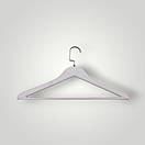 Плічки вішалки з золотими прищіпками і гачком 30 см чорні шкіряні з тремпеля для штанів і спідниць уп.5 шт, фото 5