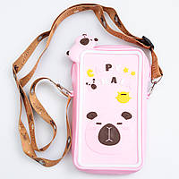 Дитяча силіконова сумочка-гаманець 7*10*3 см Рожевий HP-55-17P