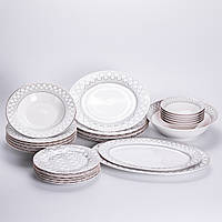 Столовий сервіз з порцеляни Emir на 6 осіб 27 предметів HP-HK-1