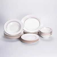 Столовий сервіз з порцеляни Lora на 6 осіб 24 предмети HP-HK-4