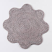 Серветка сервірувальна на стіл Ø38 (см) під тарілки і столові прибори Сірий HP-35-1G