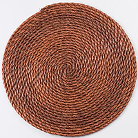 Серветка сервірувальна на стіл Ø37 (см) кругла під тарілки і столові прибори Коричневий HP-35-3BR