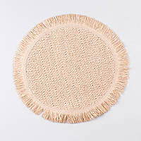 Серветка сервірувальна на стіл кругла Ø38 (см) під тарілки Бежева HP-35-7BE