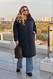 Жіноча сіра зимова куртка великих розмірів Т-800, фото 4