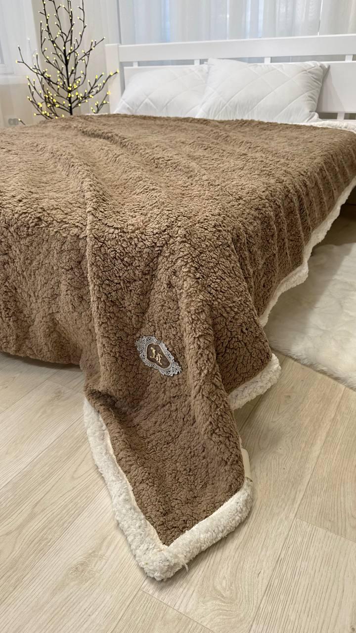 Плед велюровий на овчині Євро 200x230 см, фото 1