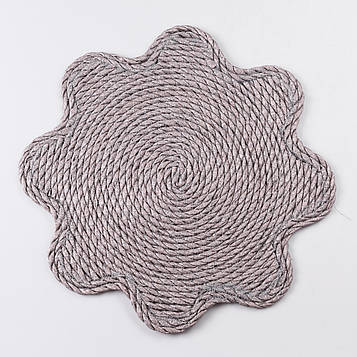 Серветка сервірувальна на стіл Ø38 (см) під тарілки і столові прибори Сірий HP-35-1G