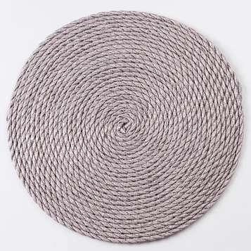 Серветка сервірувальна на стіл Ø37 (см) кругла під тарілки і столові прибори Сірий HP-35-3G