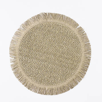 Серветка сервірувальна на стіл кругла Ø38 (см) під тарілки Зелена HP-35-7GR