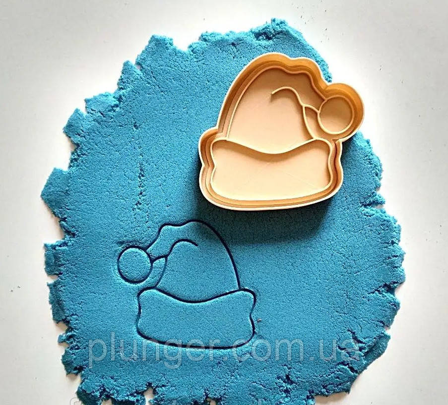 Вирубка пластикова з відтиском Шапка 10 см, фото 1