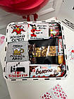 Подарунковий бокс сюрприз чоловікові із солодощами Практичний чоловічий набір подарунок хлопцю зі шкарпетками цукерками у коробці, фото 8