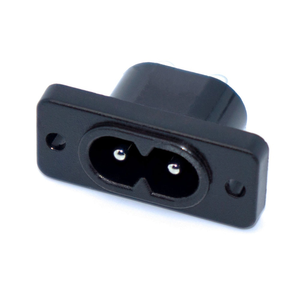 Роз’єм мережевий AC-005 (IEC C8), панельний, 2.5 A 250 V, фото 1