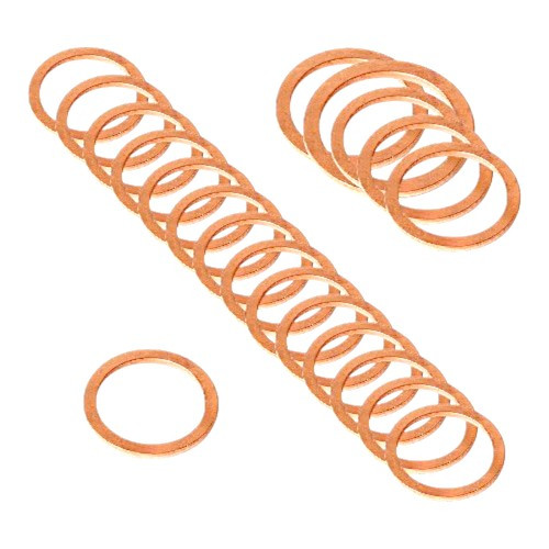 Ущільнювальна шайба; (кільце); мідна; 14х20-1,0мм; 50 штук.