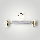 Плічки вішалки тремпеля 34 см чорні з поперечиною для одягу упаковка 5 шт, фото 8