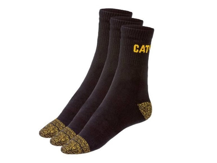 Комплект теплих чоловічих шкарпеток Caterpillar з 3 пар, розмір 39-42, колір чорний