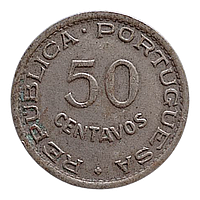 Ангола 50 сентаво, 1950
