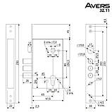 Замок врізний Avers 32.11, фото 2