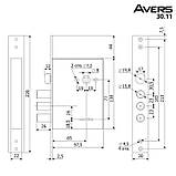 Замок врізний сувальдний Avers 30.11, фото 2