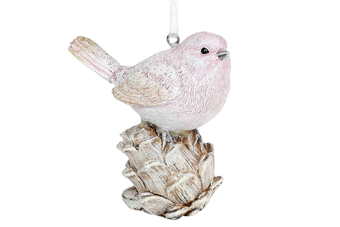 Декоративна підвісна фігурка Пташка на шишці 9 см Гранд Презент 707-719