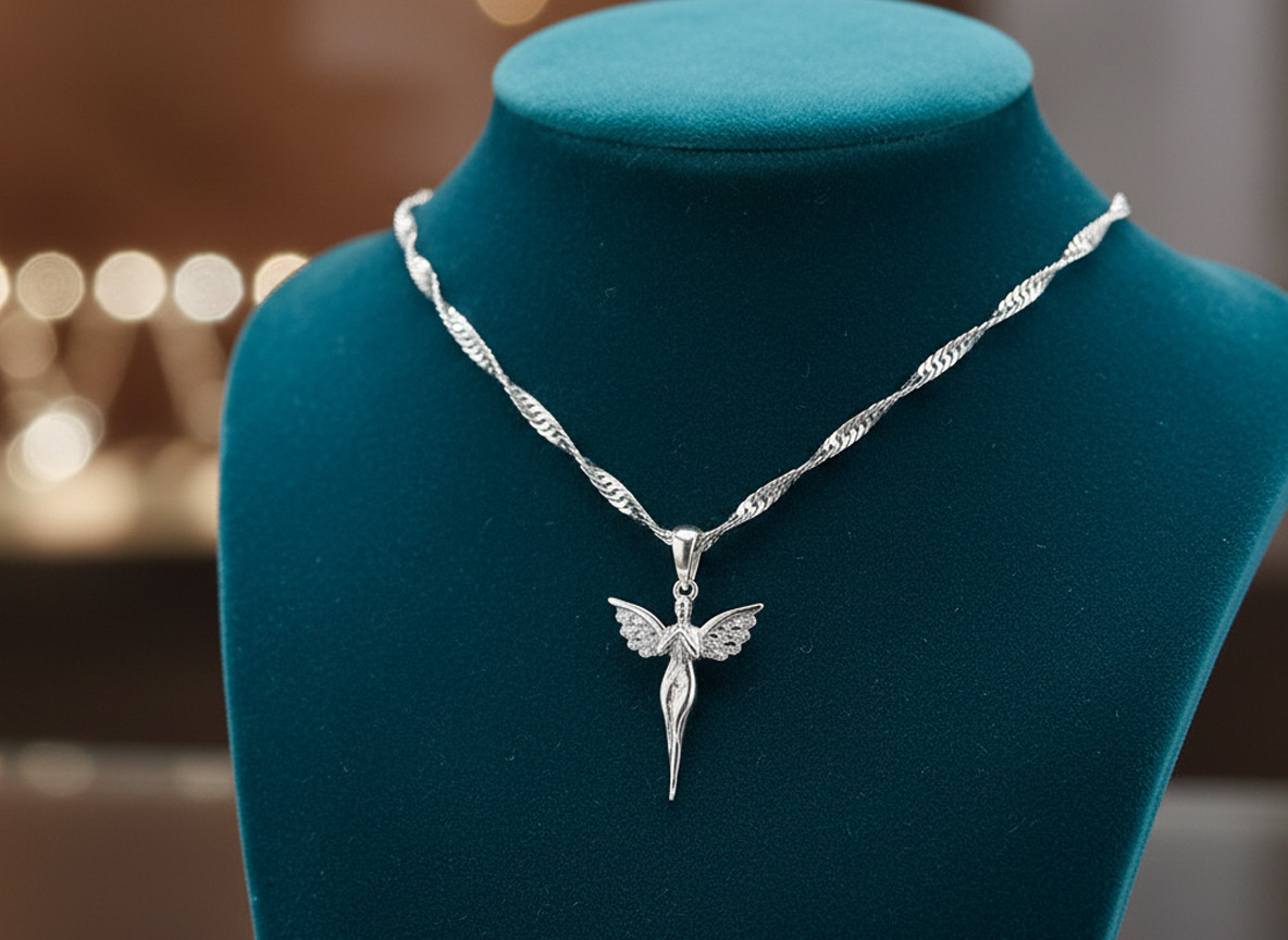 Срібний Кулон Ангел з Ланцюжком DARIY 1032кул