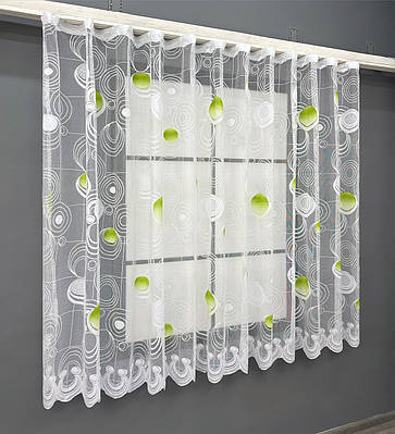 Тюль жакард Арка на кухню, колір білий 1882т