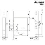 Замок врізний сувальдний Avers 30.01, фото 2