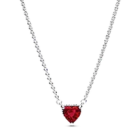 Срібне намисто Pandora «Блискуче серце з ореолом» 392542C01