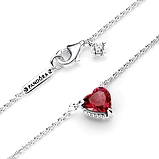 Срібне намисто Pandora «Блискуче серце з ореолом» 392542C01, фото 3