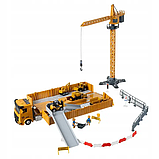 Дитячий будівельний набір Iso Trade 26578 (вантажівка з краном, рессорами та технікою, 3+), фото 4