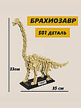 Конструктор Скелет Брахіозавру Юрський Період, конструктор динозавр, 501 деталей, фото 2