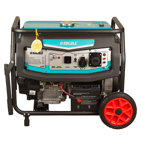 Генератор бензиновий 220В 9.5/10.0 кВт 4-х тактний електрозапуск SIGMA, фото 1