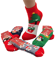 Дитячі новорічні норкові шкарпетки з ангорою Корона - 31.00 грн./пара (C3579-2, 0-24 м.)